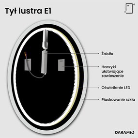 Okrągłe lustro łazienkowe z oświetleniem LED E1