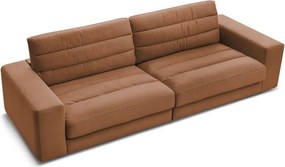 Pomarańczowa aksamitna sofa 276 cm Sierra – Bobochic Paris