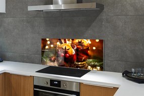 Szklany Panel Zimowa Herbata z Cynamonem