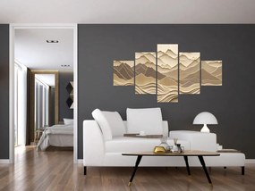 Obraz - 3D linie gór (125x70 cm)