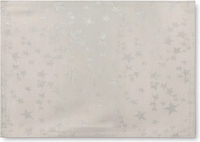 Podkładka pod Talerz Srebrna Mata na stół 33x45 cm w gwiazdki dekoracyjna
