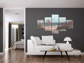 Obraz - Różowa plaża (125x70 cm)