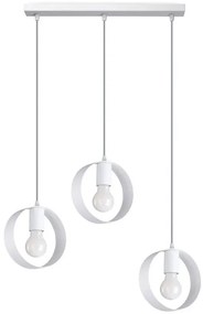 Biała geometryczna lampa wisząca nad stół - A175 F8-P50