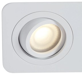 Zewnetrzna Zestaw 6 zaokrąglonych reflektorów wpuszczanych białych GU10 50 mm, obrotowych i uchylnych IP44 2-źródła światła - Alberto Nowoczesny Oswietlenie zewnetrzne