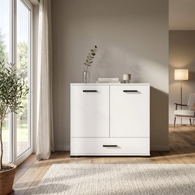 Komoda ALBANO 90 cm do Salonu Sypialni z Szufladą Biały