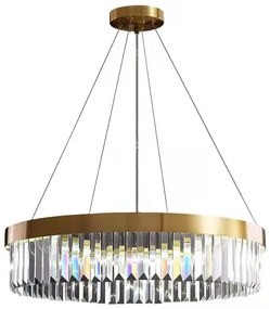 Żyrandol kryształowy, pierścień LED - Denver - średnica 80cm