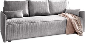Masseno Sofa MESTOR z funkcją spania i pojemnikiem na pościel, Rozkładana sofa - Jasnoszary, POSO 55