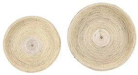 Rattanowe okrągłe stoliki zestaw 2 szt. ø 56 cm Colon – Light &amp; Living