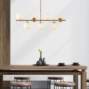 Lampa wisząca Fazli - 10535, biała/złota