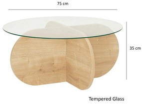 Stolik kawowy Bubble Sapphire Oak