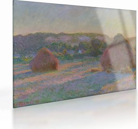 Obraz na szkle - Claude Monet, Stacks of Wheat (End of Summer) , reprodukcje (70x50 cm)