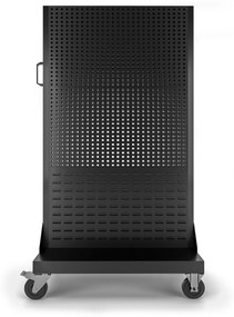 Ścianka warsztatowa, tablica na narzędzia MARIUSZ, 965 x 1555 x 610 mm, All Black: czarna