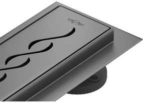 Mexen Flat 360° M18 odpływ liniowy obrotowy 70 cm, gun gray szczotkowany - 1E23070-40