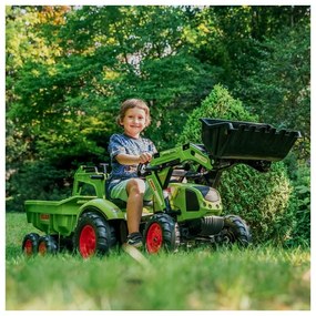 Falk traktor claas avec zielony na pedały z przyczepką od 3 lat