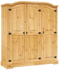 Trzydrzwiowa drewniana szafa miodowy brąz F0-F21