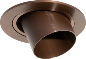 Nowoczesny podtynkowy reflektor ciemny brąz GU10 35 mm okrągły, regulowany - Installa