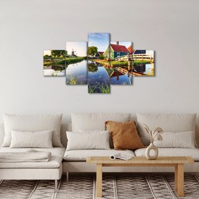 Obraz holenderskich młynów (125x70 cm)