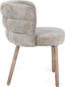 Szare tapicerowane krzesło Ilma – Bizzotto