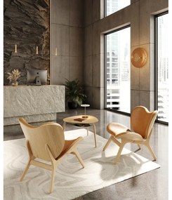 Lampa sufitowa z drewnianym kloszem ø 49 cm Clava Up – UMAGE