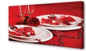 Fotoobraz na płótnie Róża i Miłosny Toast