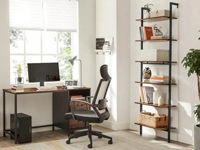 Regał z półkami TAYLOR 6 półek 204,8x60 cm, rustykalny brązowy