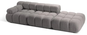 Jasnoszara sofa modułowa z materiału bouclé 288 cm Bellis – Micadoni