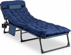 Leżak Ogrodowy SATURN 190x73 cm Granatowy