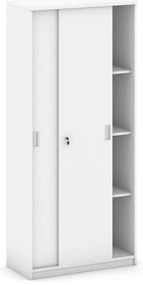 Szafa przesuwna MIRELLI, 800 x 400 x 1800 mm, biały