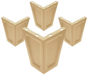 Nóżki do szafy, zestaw 4 szt. beżowe