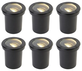 Zewnetrzna Zestaw 6 czarnych regulowanych lamp ogrodowych do wkopania IP65 - Delux Nowoczesny Oswietlenie zewnetrzne