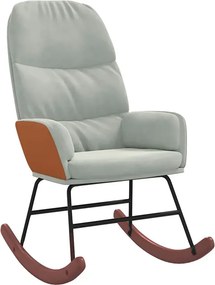 Jasnoszary bujany fotel do salonu E9-T50