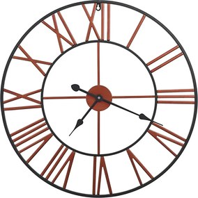 Ścienny zegar retro z czerwonymi wskazówkami 58 cm W4-G62
