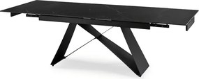 Stół Rozkładany Prostokątny VICTOR 160-240 cm Ceramiczny Czarny do Jadalni Loft