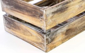 Drewniane pudełko VINTAGE DIVERO brązowe - 51 x 36 x 23 cm