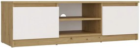 Nowoczesna szafka RTV dąb artisan + biały Amida 3X 140 cm