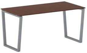 Biurko PRIMO IMPRESS, 160x80 cm, szaro-srebrna podstawa, czereśnia