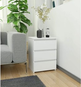 Szafka nocna AKORD CL3 Biała 40 cm 3 szuflady kolor Biały mat 40x35x57 cm