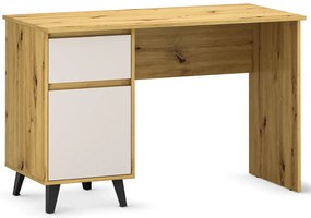 Biurko w stylu skandynawskim dąb artisan + kaszmir P5-D34