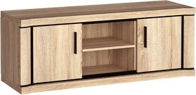 Szafka RTV stojąca MALAGA 137 cm do Salonu pod Telewizor - Dąb sonoma