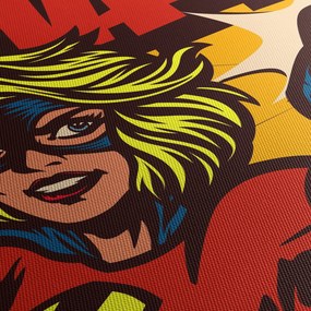 Obraz - Komiks (z zegarem) (90x30 cm)