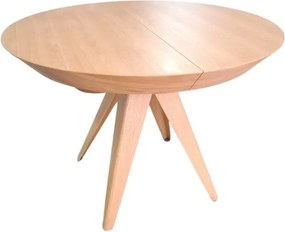 Stół rozkładany INTARSIO Dąb do Salonu Jadalni 120-220 x 120 x 76 cm, Okrągły
