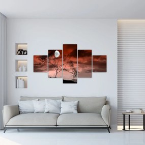 Obraz - Księżyc oświetlający noc (125x70 cm)
