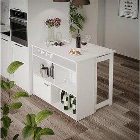 Stół barowy biały 116x37x90.5 dominic