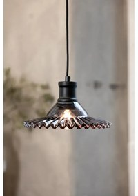 Czarna lampa wisząca ze szklanym kloszem ø 21,5 cm Novia – Markslöjd