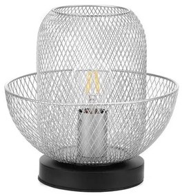 ONLI - Lampa stołowa ZAIR 1xE27/22W/230V czarna/srebrna