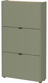 Szarobrązowa uchylna szafka na buty 71x127x22 cm Ameca – Germania