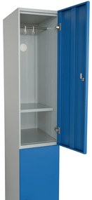 Szafka skrytkowa S1, 2 schowki, 1850 x 300 x 500 mm, demontaż, zamek cylindryczny, drzwi beżowe