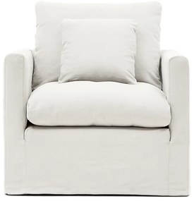 Biały lniany fotel Nora – Kave Home