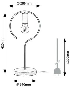 Rabalux 3220 Rufin lampa stołowa