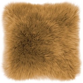 Brązowa poduszka Tiseco Home Studio Sheepskin, 45x45 cm